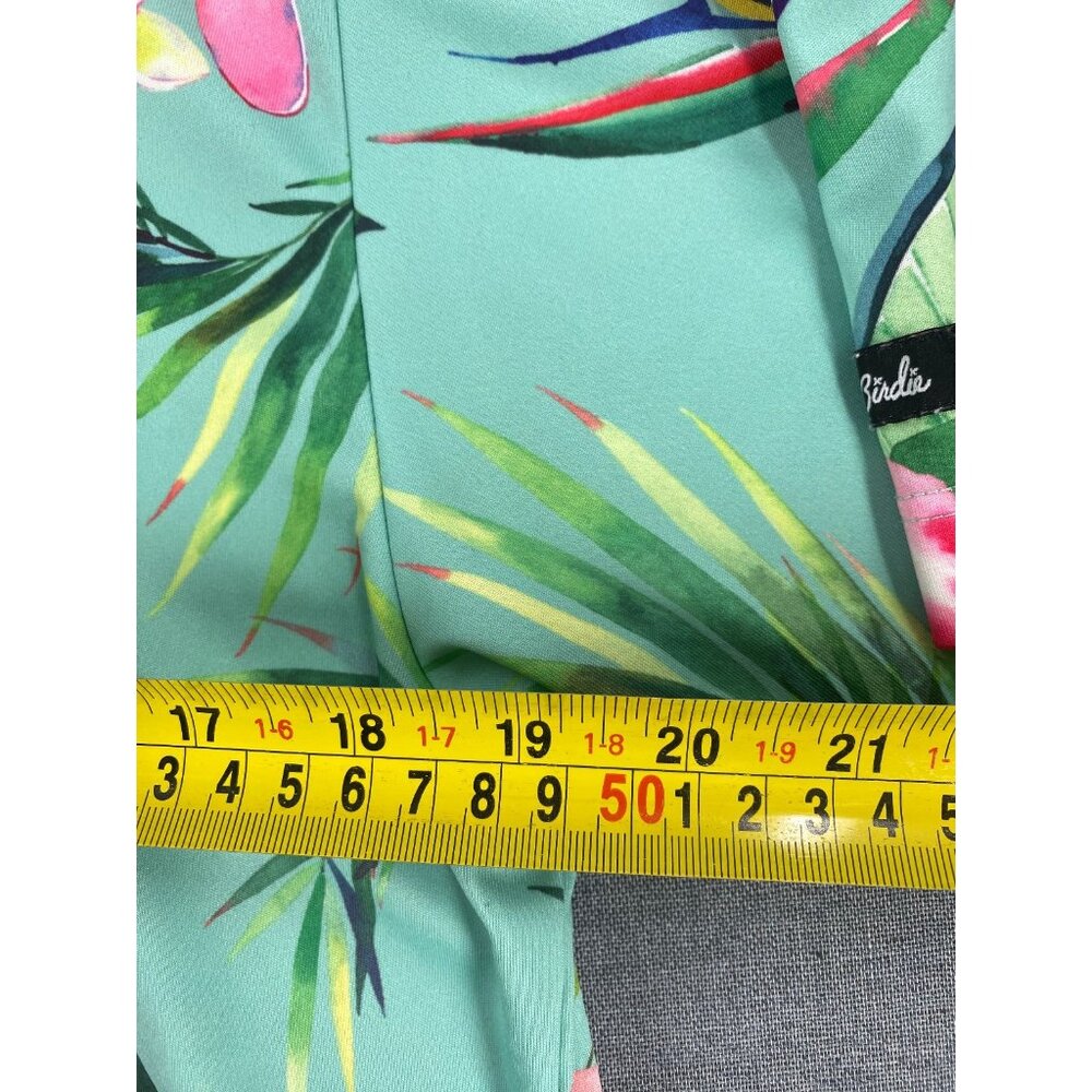Bad Birdie Tropics Polo Mens M Golf Performance Stretch Floral AOP - Picture 5 of 6